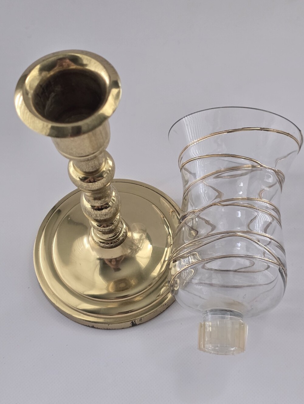 Partylite Rare Calypso Gold Peglite Candle Holder Hurricane – 10” Tall - Picture 8 of 8